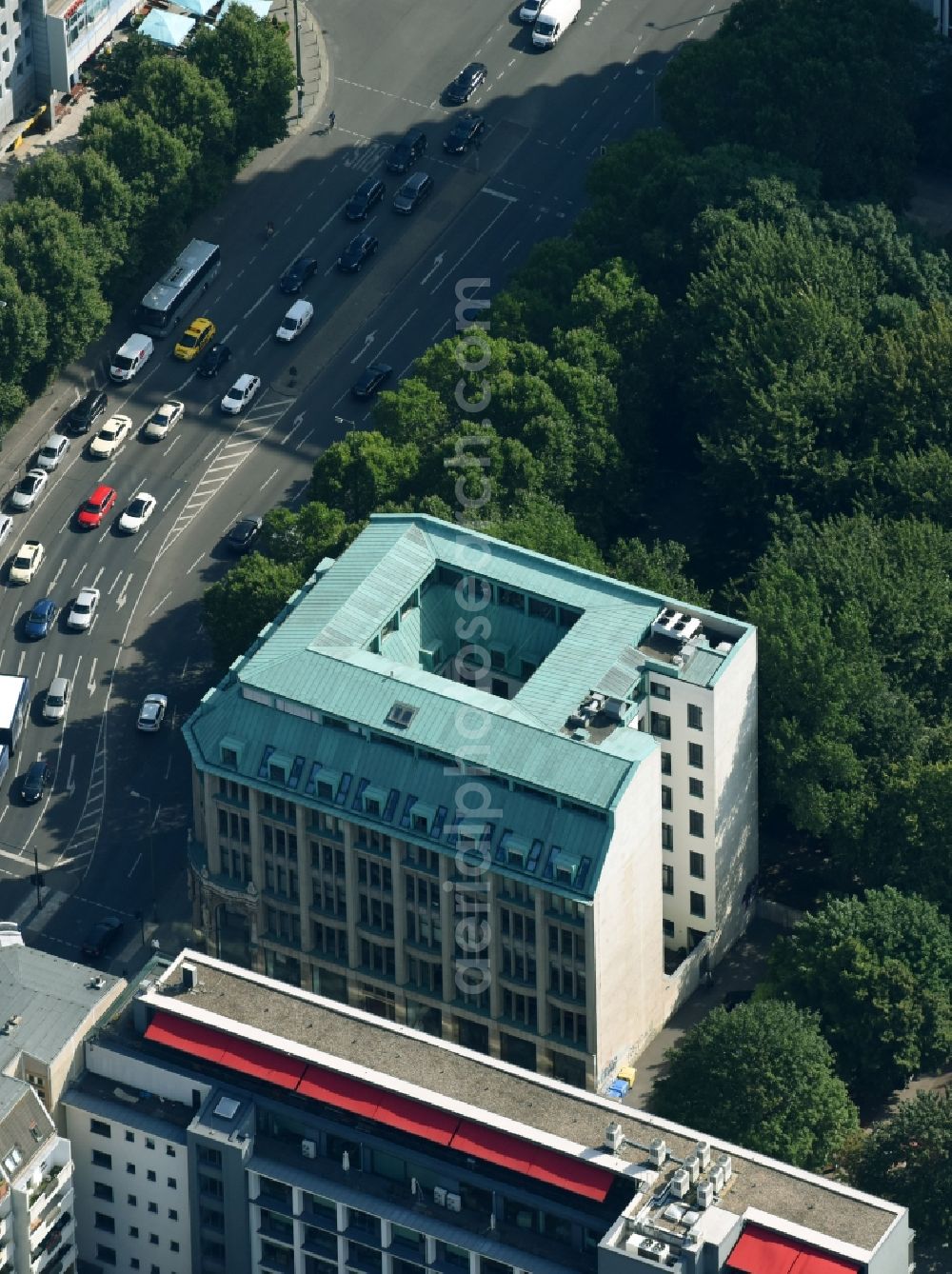 Aerial image Berlin - Office building - Ensemble Charlottenstrasse corner Leipziger Strasse in the district Mitte in Berlin, Germany