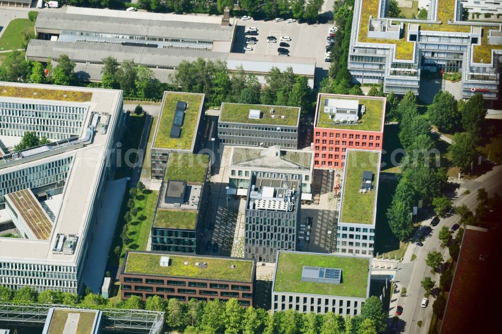 Aerial photograph Unterföhring - Office building - Ensemble on Beta-Strasse in Unterfoehring in the state Bavaria, Germany