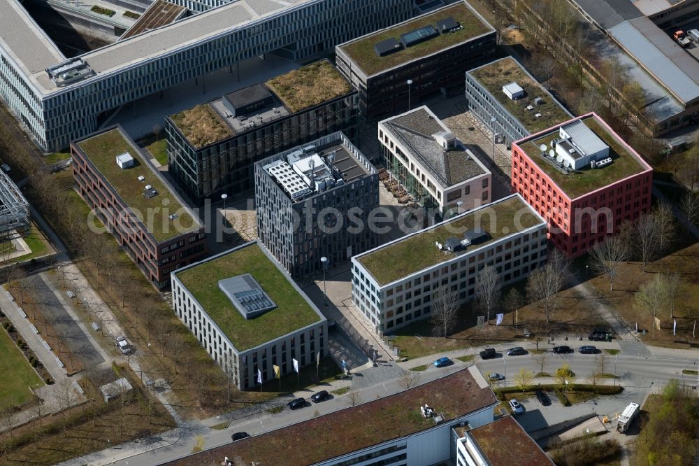 Aerial photograph Unterföhring - Office building - Ensemble on Beta-Strasse in Unterfoehring in the state Bavaria, Germany