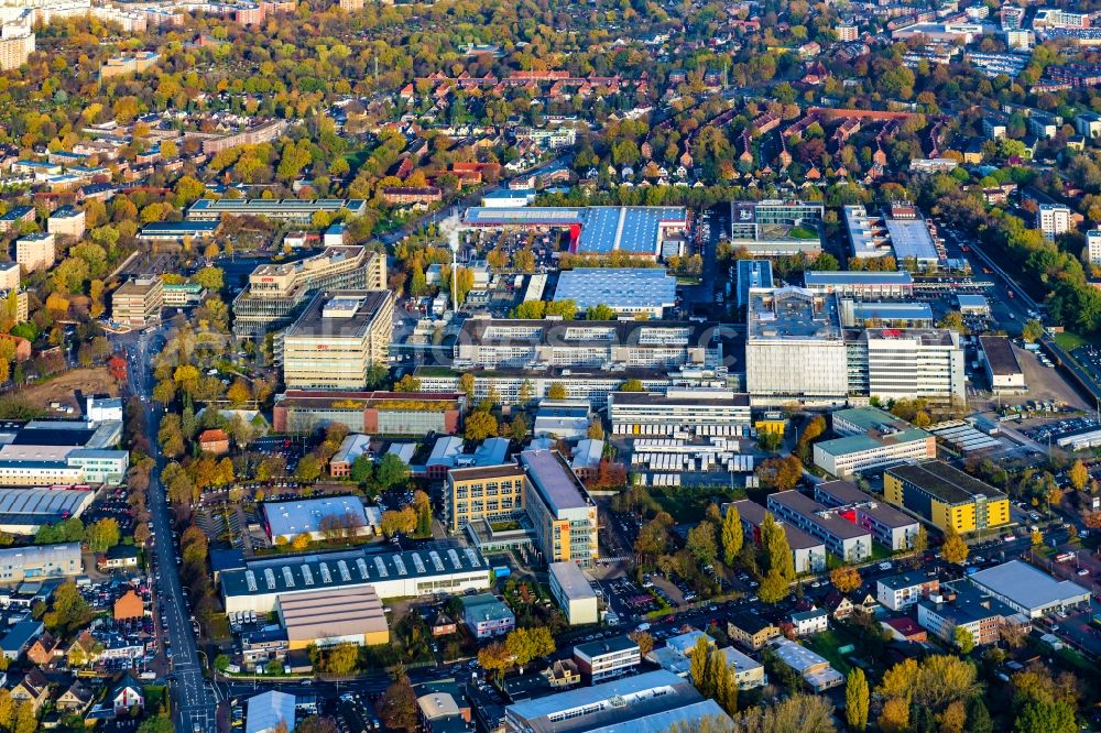 Aerial image Hamburg - Office building - Ensemble on Werner-Otto-Strasse in Hamburg, Germany