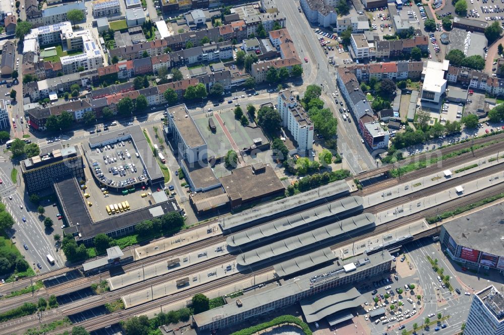 Aerial image Bochum - Office and retail building at the Ferdinandstraße on Buddeberg place in Bochum in North Rhine-Westphalia