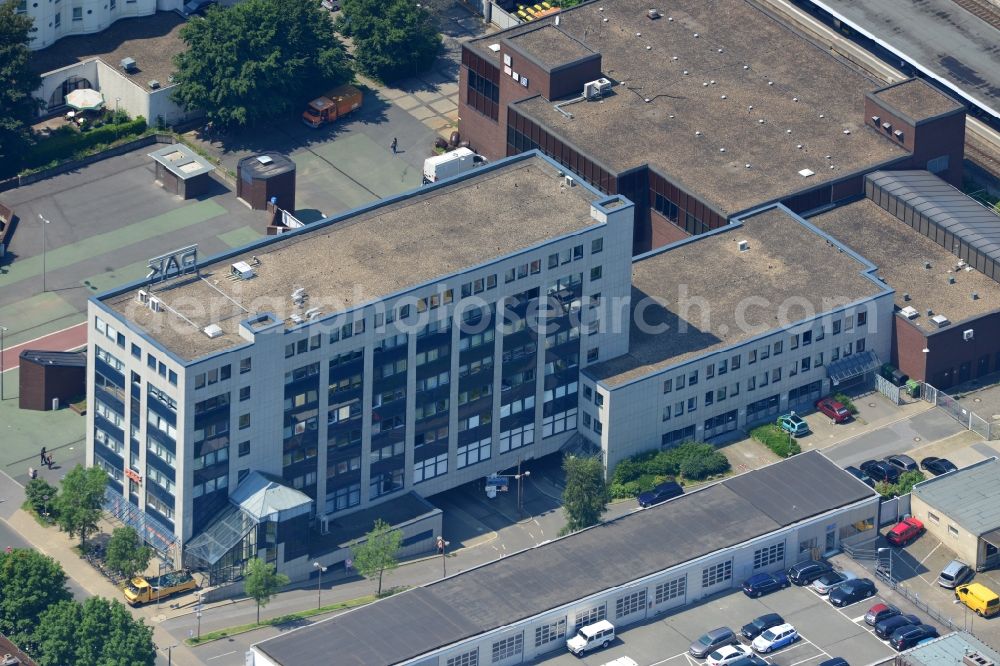 Aerial image Bochum - Office and retail building at the Ferdinandstraße on Buddeberg place in Bochum in North Rhine-Westphalia