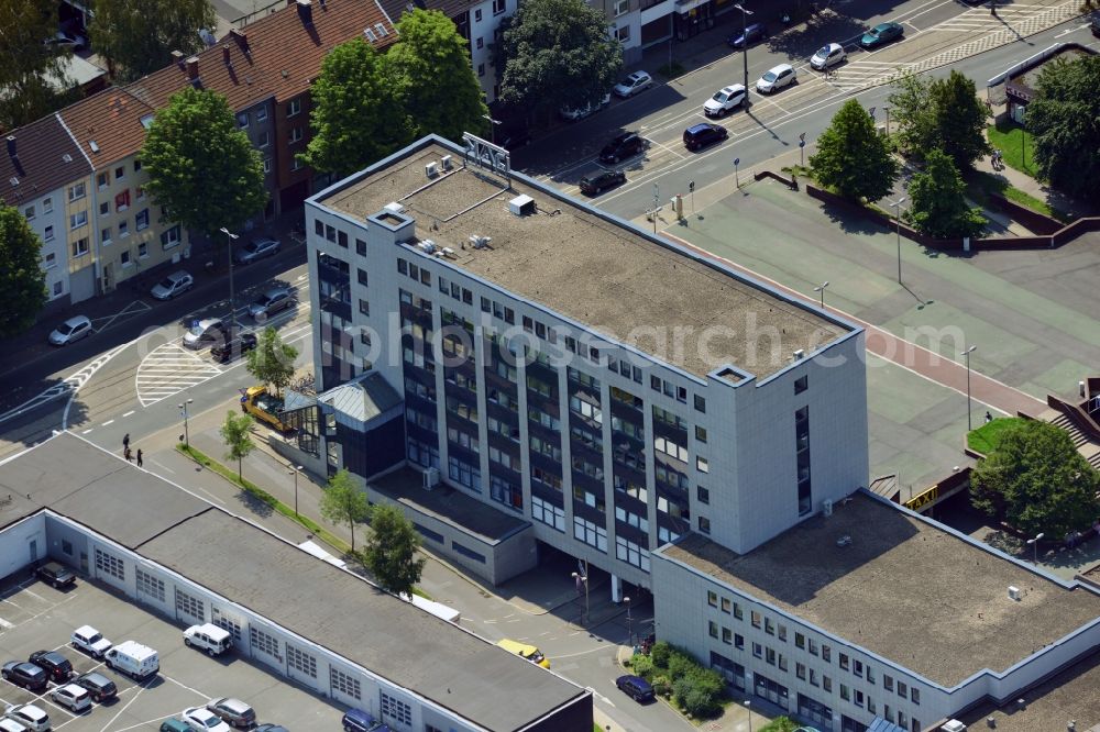 Aerial image Bochum - Office and retail building at the Ferdinandstraße on Buddeberg place in Bochum in North Rhine-Westphalia