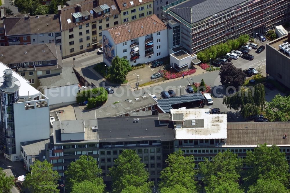 Dortmund from above - Office and retail building at the Kleppinstraße in the city of Dortmund in North Rhine-Westphalia