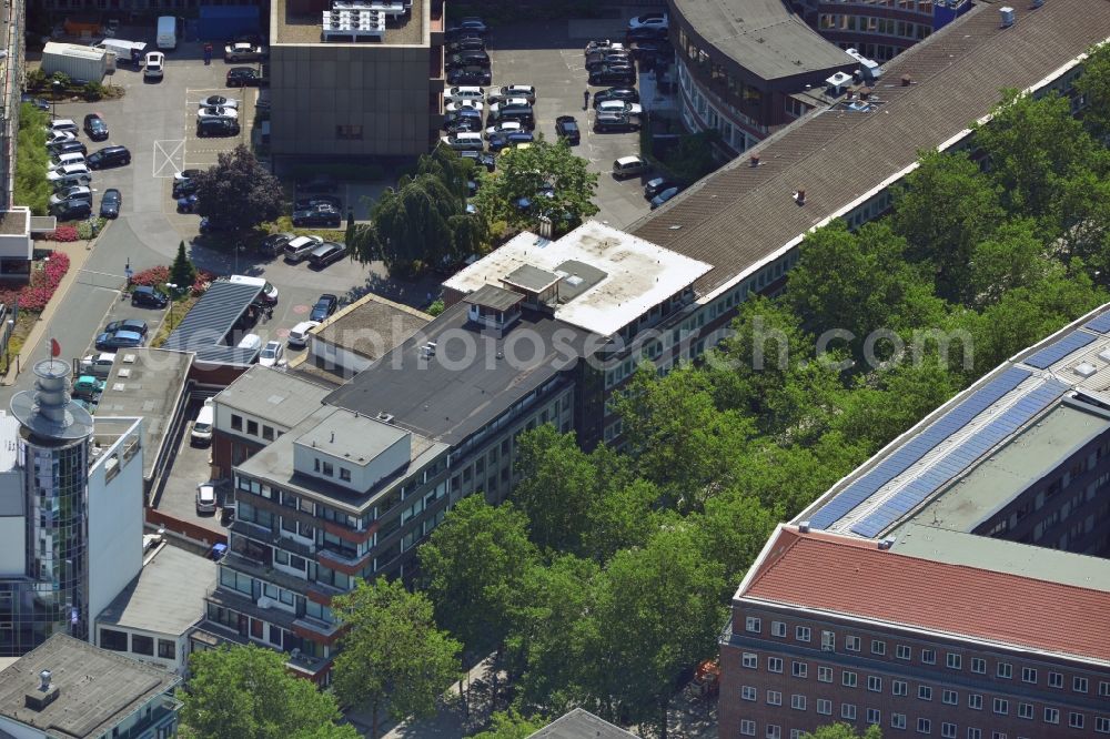 Dortmund from the bird's eye view: Office and retail building at the Kleppinstraße in the city of Dortmund in North Rhine-Westphalia