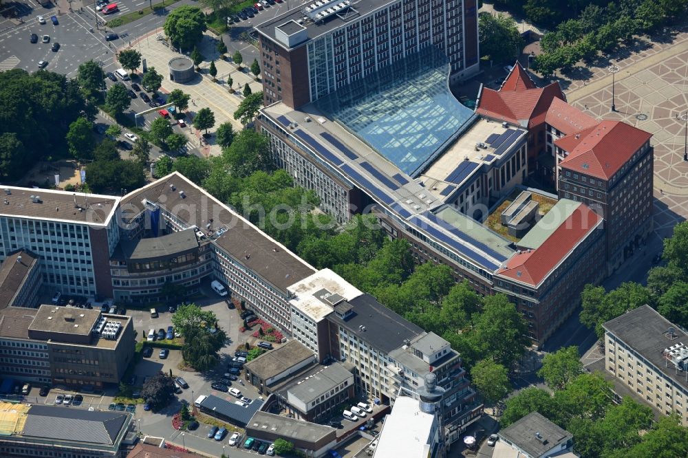 Aerial image Dortmund - Office and retail building at the Kleppinstraße in the city of Dortmund in North Rhine-Westphalia