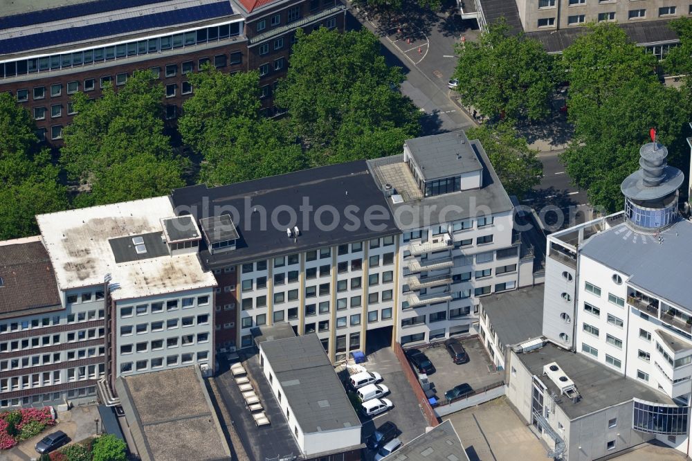 Aerial photograph Dortmund - Office and retail building at the Kleppinstraße in the city of Dortmund in North Rhine-Westphalia