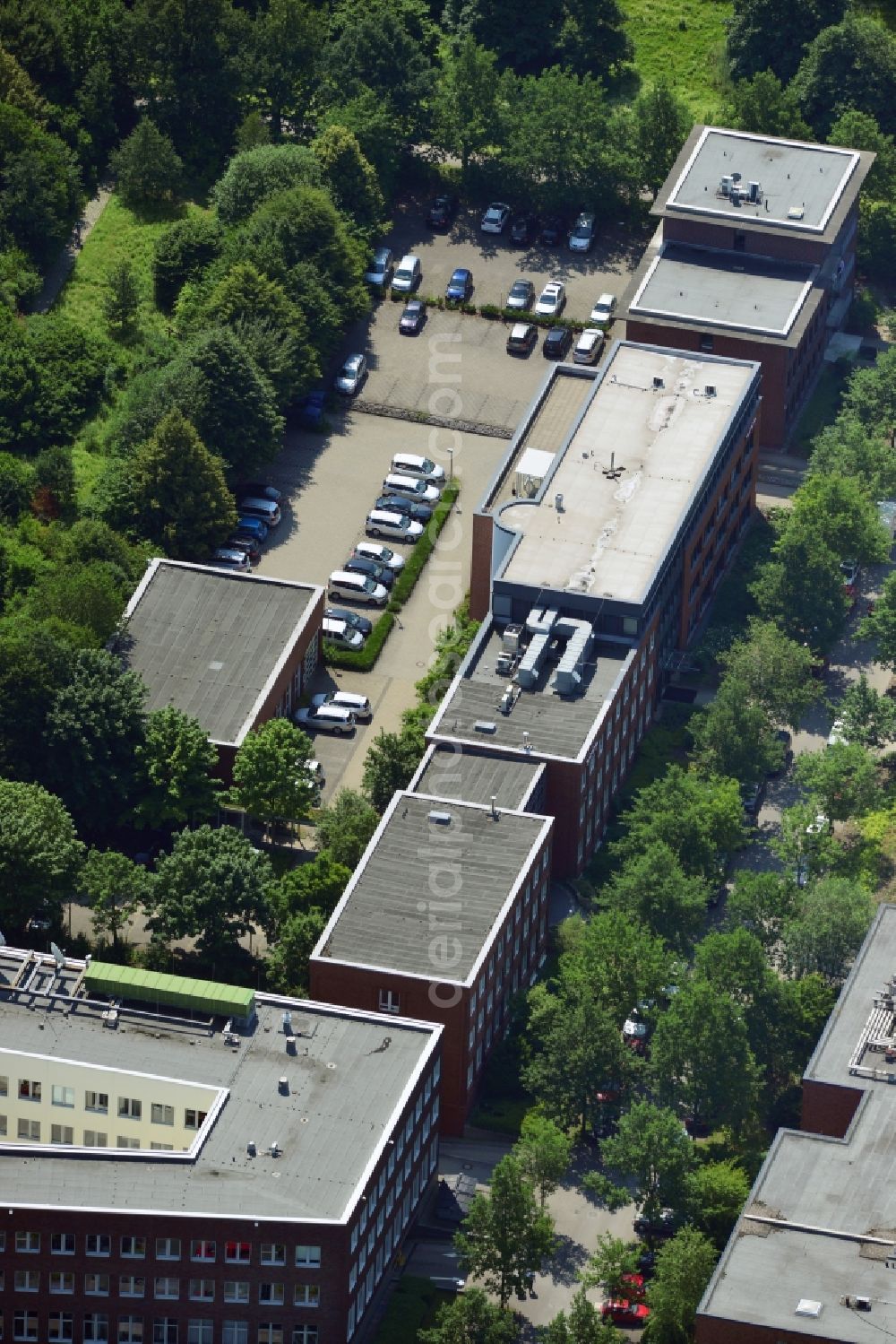 Aerial photograph Dortmund - Office and retail building at the Martin-Schmeisser-Weg in Dortmund in North Rhine-Westphalia