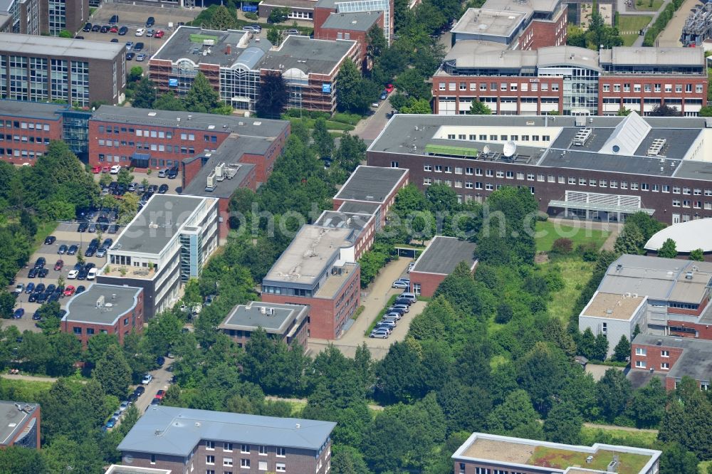 Aerial photograph Dortmund - Office and retail building at the Martin-Schmeisser-Weg in Dortmund in North Rhine-Westphalia