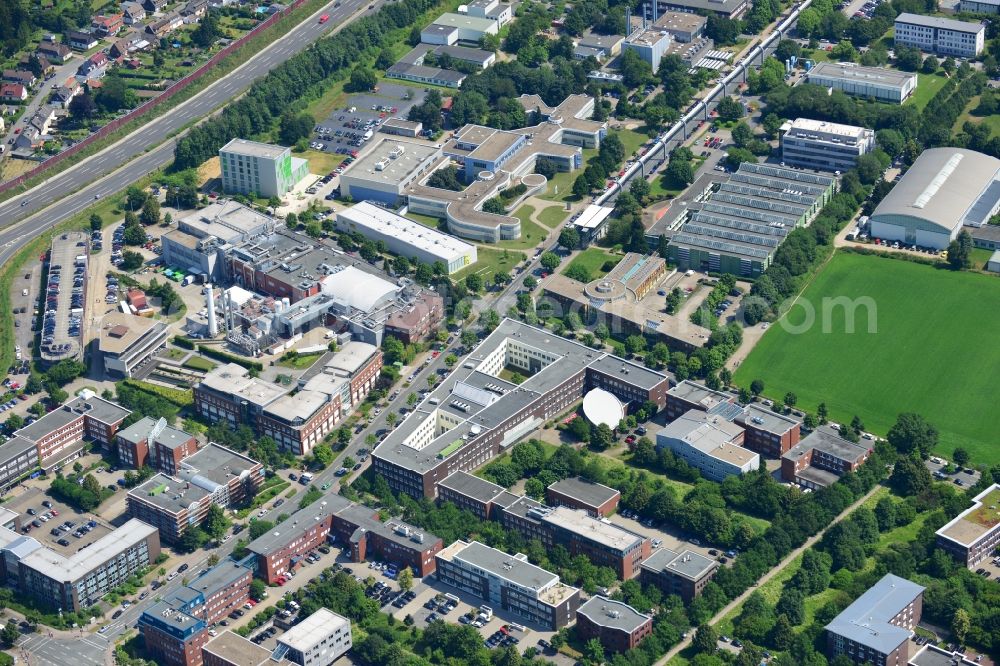 Aerial photograph Dortmund - Office and retail building at the Martin-Schmeisser-Weg in Dortmund in North Rhine-Westphalia