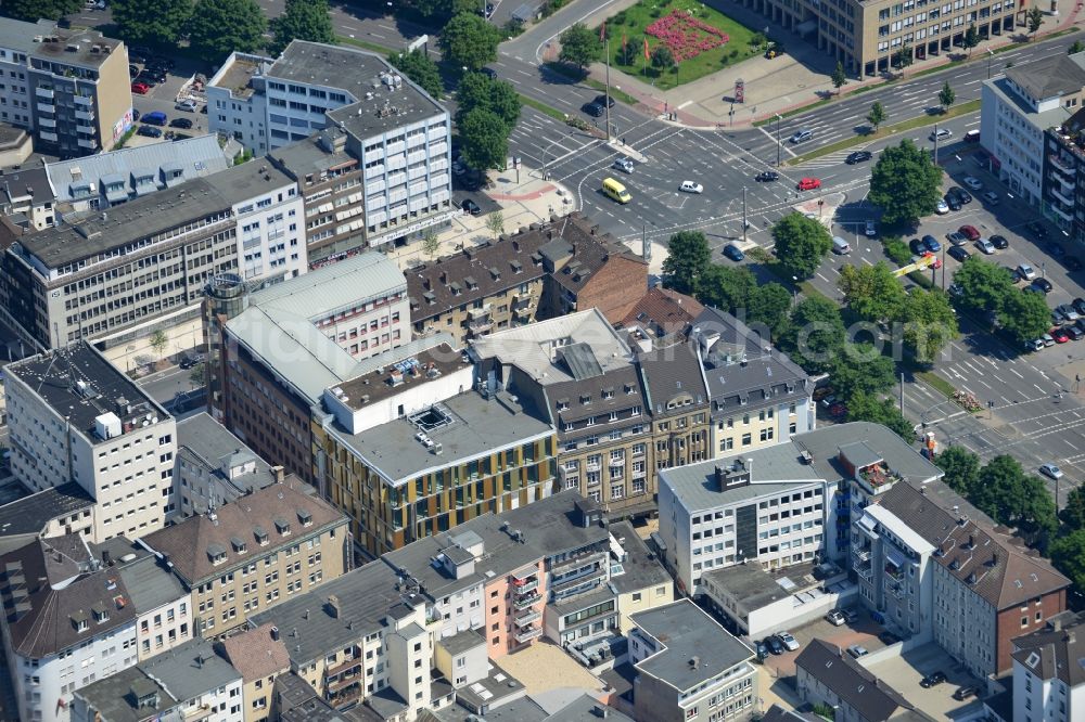 Dortmund from above - Office and retail building on Osthellweg / Moritz alley in downtown Dortmund in North Rhine-Westphalia