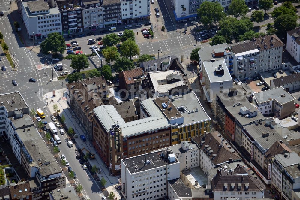 Aerial photograph Dortmund - Office and retail building on Osthellweg / Moritz alley in downtown Dortmund in North Rhine-Westphalia