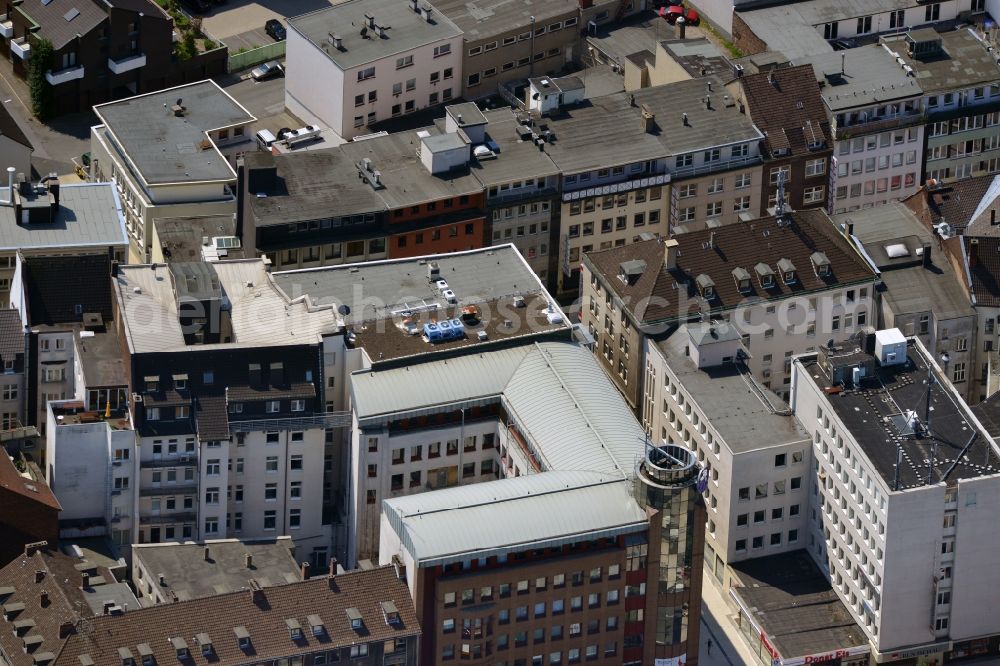 Dortmund from above - Office and retail building on Osthellweg / Moritz alley in downtown Dortmund in North Rhine-Westphalia