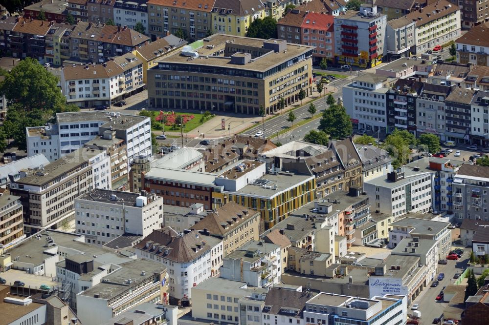 Dortmund from above - Office and retail building on Osthellweg / Moritz alley in downtown Dortmund in North Rhine-Westphalia