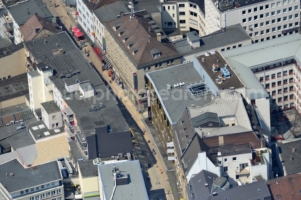 Aerial image Dortmund - Office and retail building on Osthellweg / Moritz alley in downtown Dortmund in North Rhine-Westphalia