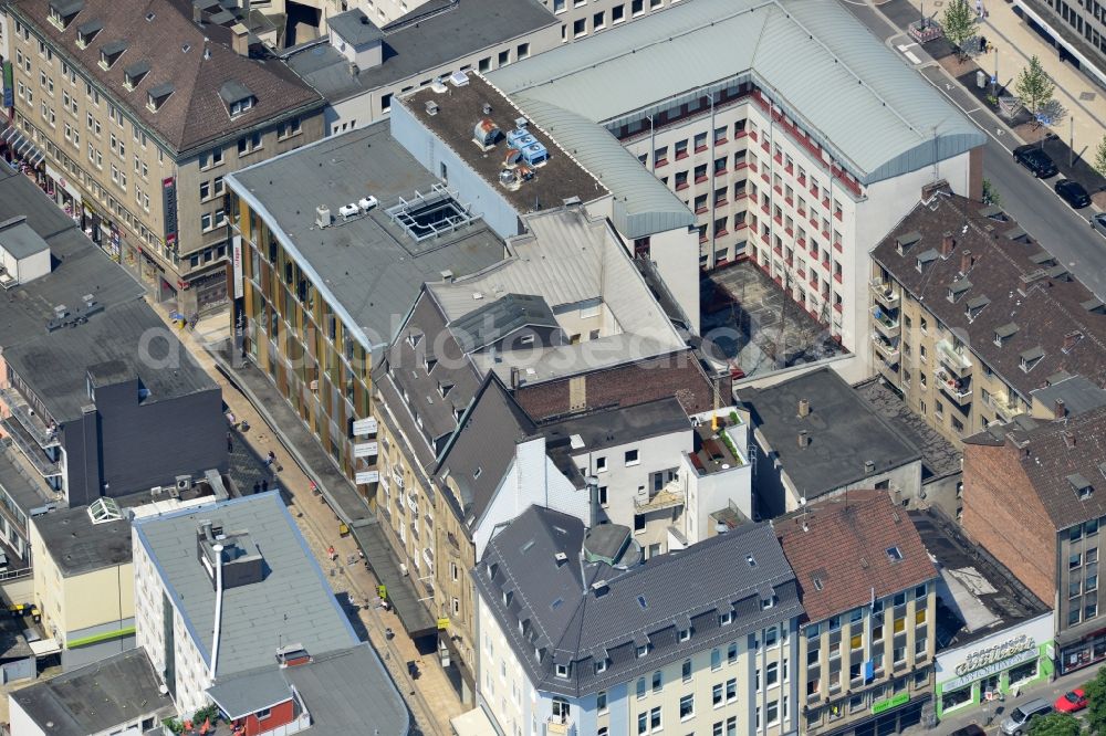 Aerial photograph Dortmund - Office and retail building on Osthellweg / Moritz alley in downtown Dortmund in North Rhine-Westphalia