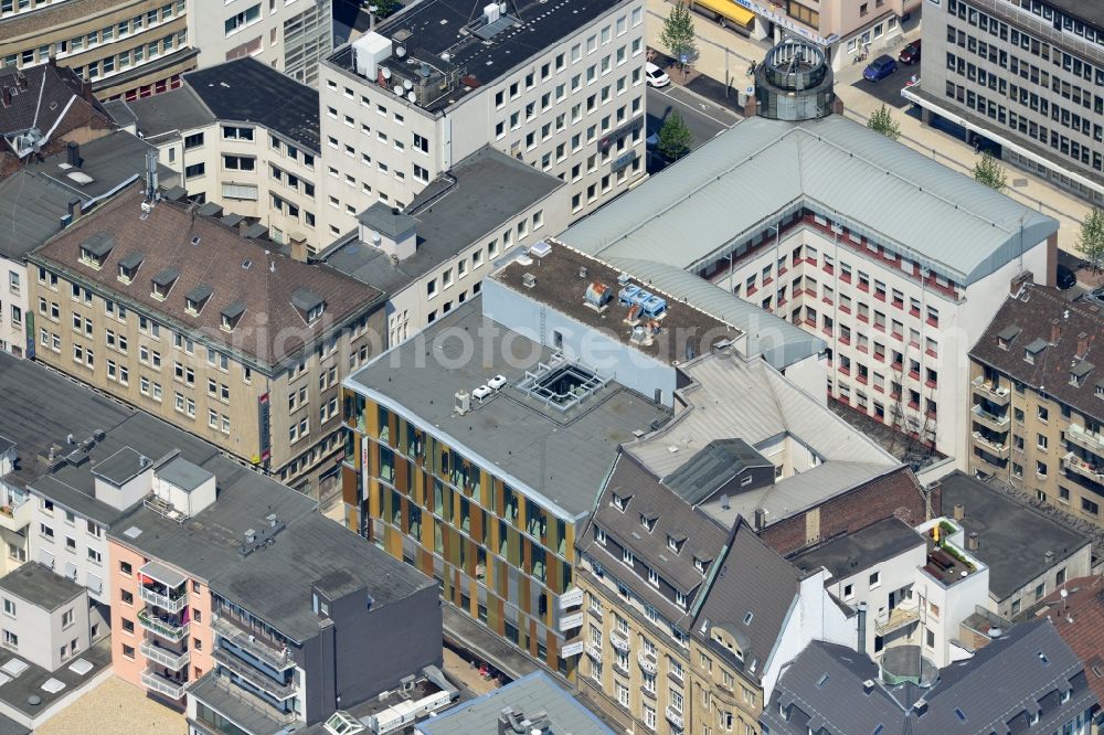 Dortmund from above - Office and retail building on Osthellweg / Moritz alley in downtown Dortmund in North Rhine-Westphalia