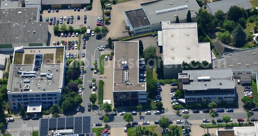 Dortmund from the bird's eye view: Office and retail building at the Schleefstraße in Dortmund in North Rhine-Westphalia