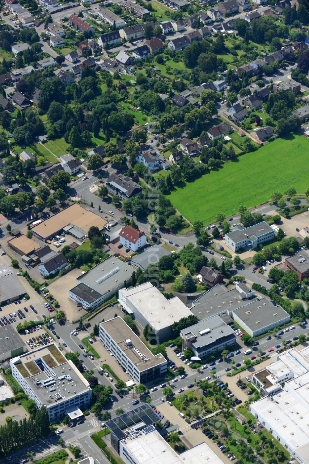 Dortmund from above - Office and retail building at the Schleefstraße in Dortmund in North Rhine-Westphalia