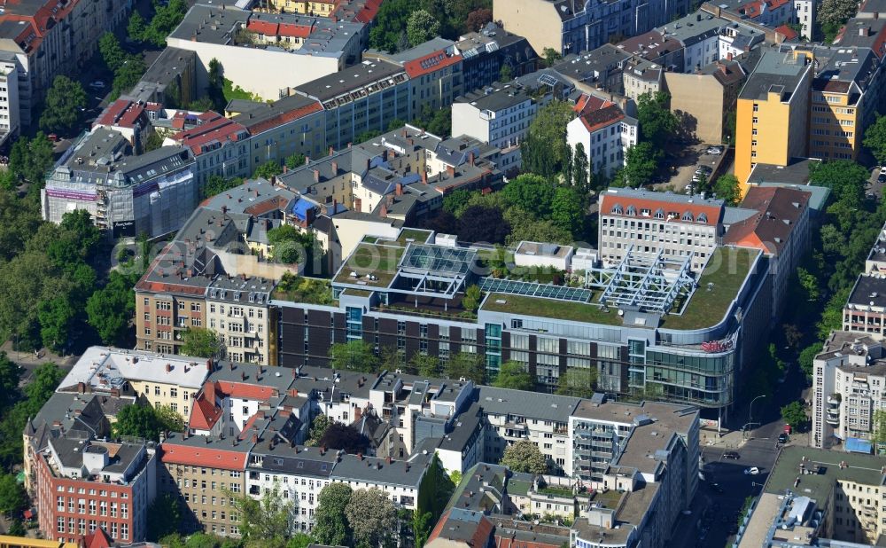 Aerial image Berlin - Office and retail building at the Kantstrasse corner Uhland Strasse in Berlin - Charlottenburg