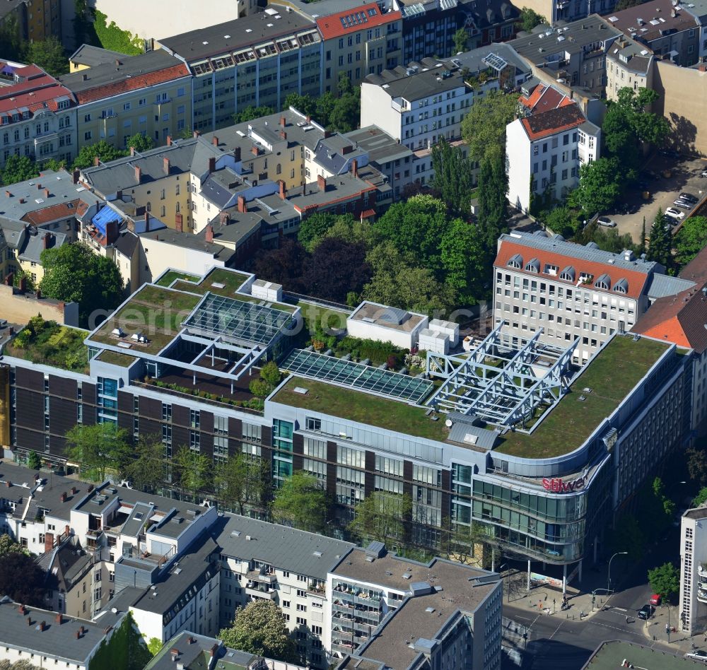 Berlin from the bird's eye view: Office and retail building at the Kantstrasse corner Uhland Strasse in Berlin - Charlottenburg