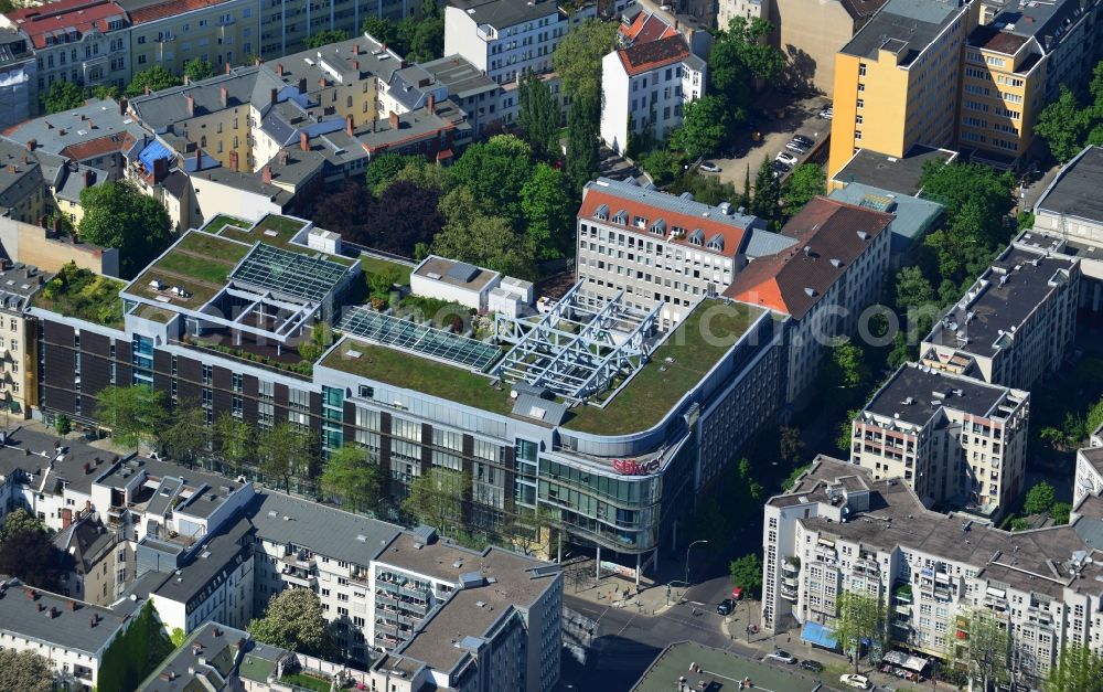 Aerial photograph Berlin - Office and retail building at the Kantstrasse corner Uhland Strasse in Berlin - Charlottenburg