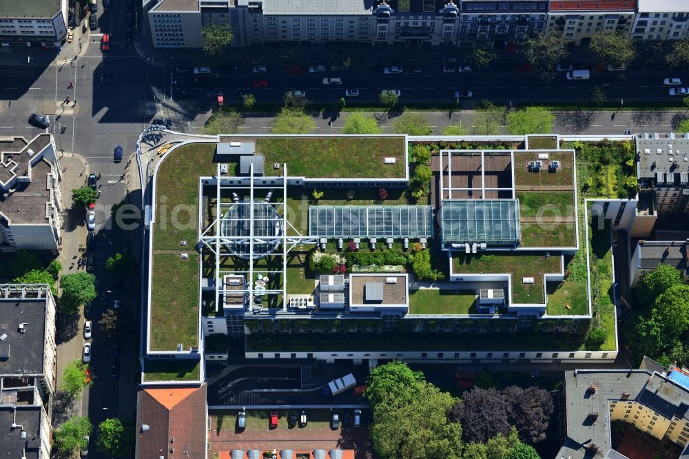 Berlin from the bird's eye view: Office and retail building at the Kantstrasse corner Uhland Strasse in Berlin - Charlottenburg