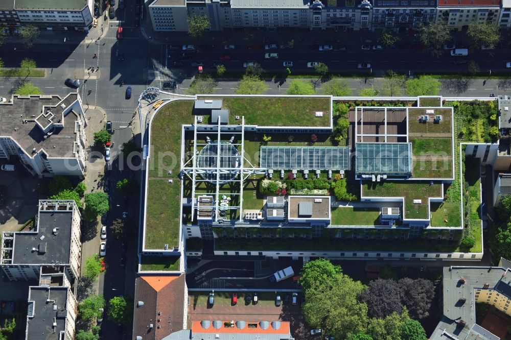 Aerial image Berlin - Office and retail building at the Kantstrasse corner Uhland Strasse in Berlin - Charlottenburg