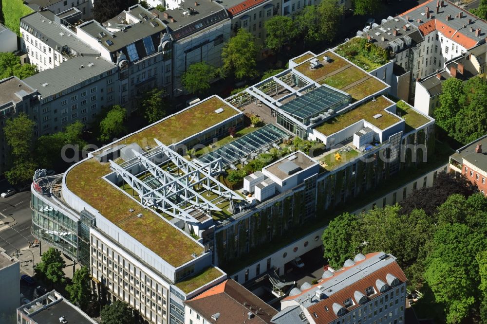 Aerial image Berlin - Office and retail building at the Kantstrasse corner Uhland Strasse in Berlin - Charlottenburg