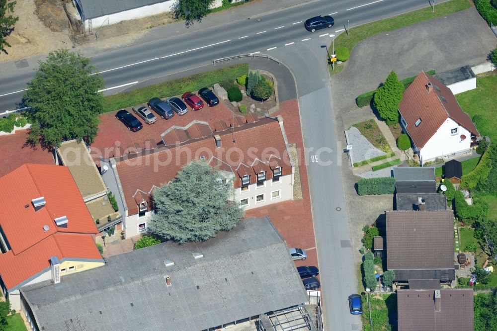 Aerial photograph Unna - Office and retail building at the Vaerstbrücke in Unna in North Rhine-Westphalia. The building is the headquarters of the group Markus Gerold