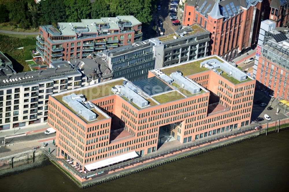 Aerial image Hamburg - Office building Warsteiner Elbspeicher to the Grosse Elbstrasse in Hamburg