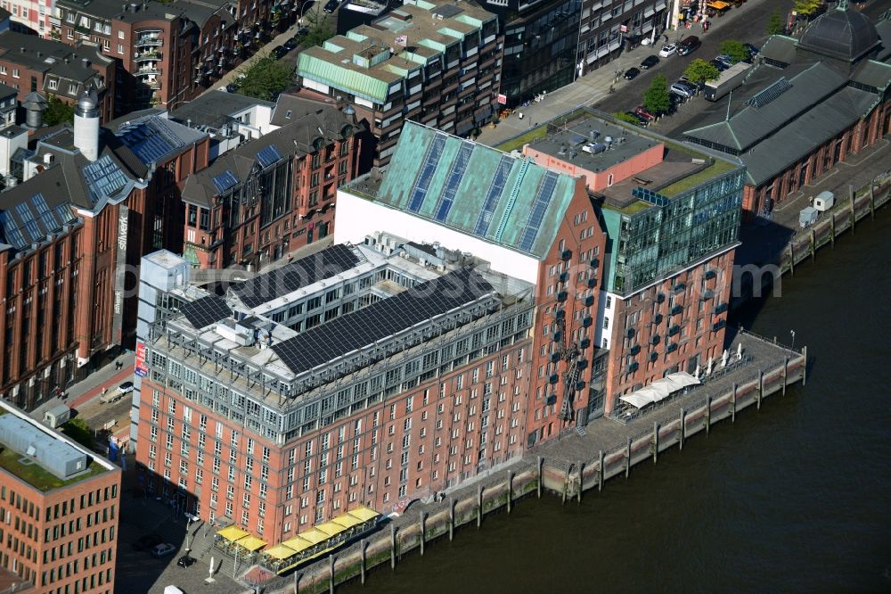 Aerial photograph Hamburg - Office building Warsteiner Elbspeicher to the Grosse Elbstrasse in Hamburg