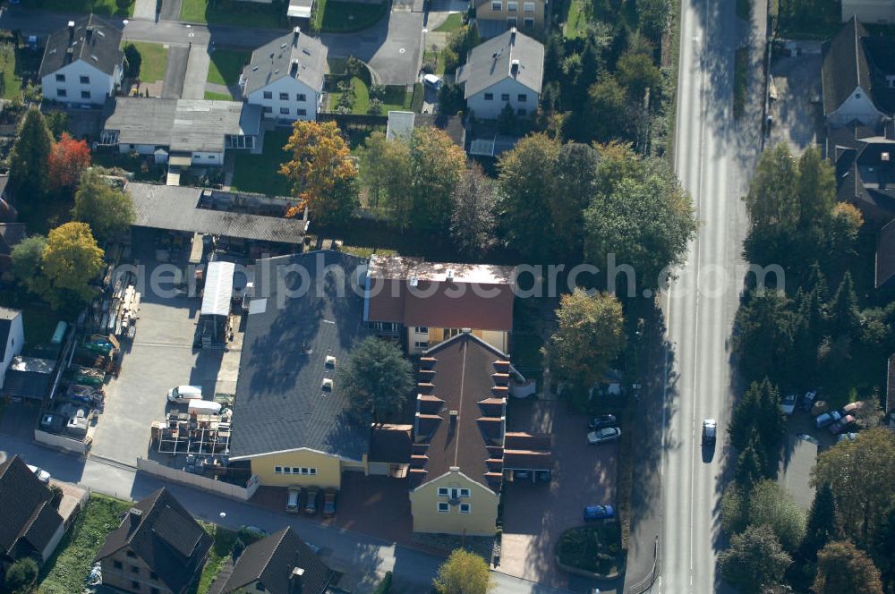 Aerial image Unna - Büro- und Geschäftshaus, zugleich Firmenhauptsitz der Unternehmensgruppe Markus Gerold an der Vaerstbrücke 1 in 59425 Unna.