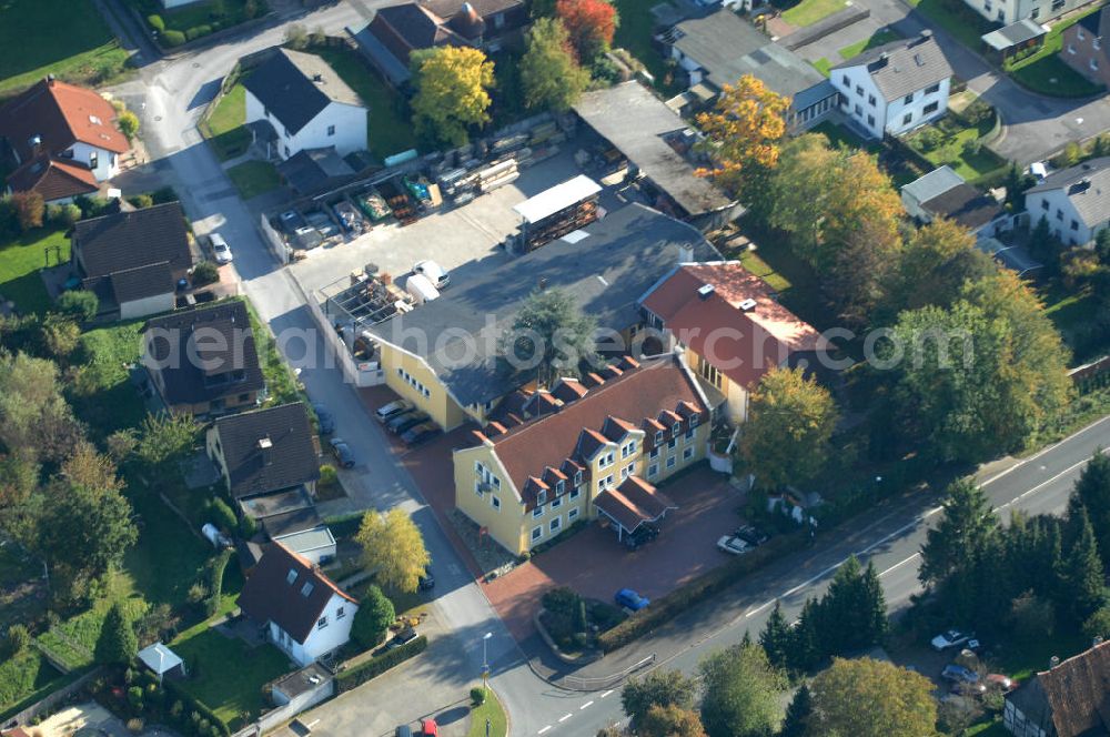 Aerial image Unna - Büro- und Geschäftshaus, zugleich Firmenhauptsitz der Unternehmensgruppe Markus Gerold an der Vaerstbrücke 1 in 59425 Unna.