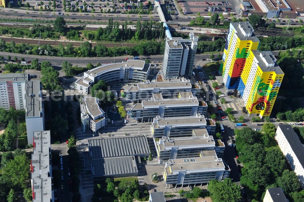 Aerial image Berlin - Office and commercial building brain area Storkower arc of Jost Hurler investment and management company GmbH in Storkower Strasse in Berlin