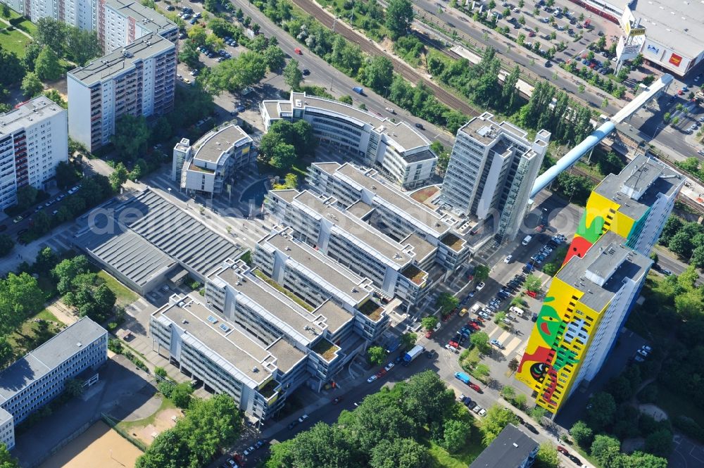 Aerial image Berlin - Office and commercial building brain area Storkower arc of Jost Hurler investment and management company GmbH in Storkower Strasse in Berlin