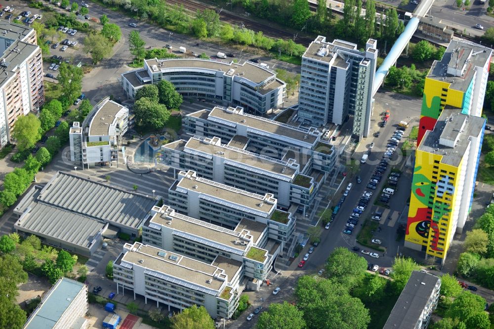 Berlin from above - Office and commercial building brain area Storkower arc of Jost Hurler investment and management company GmbH in Storkower Strasse in Berlin