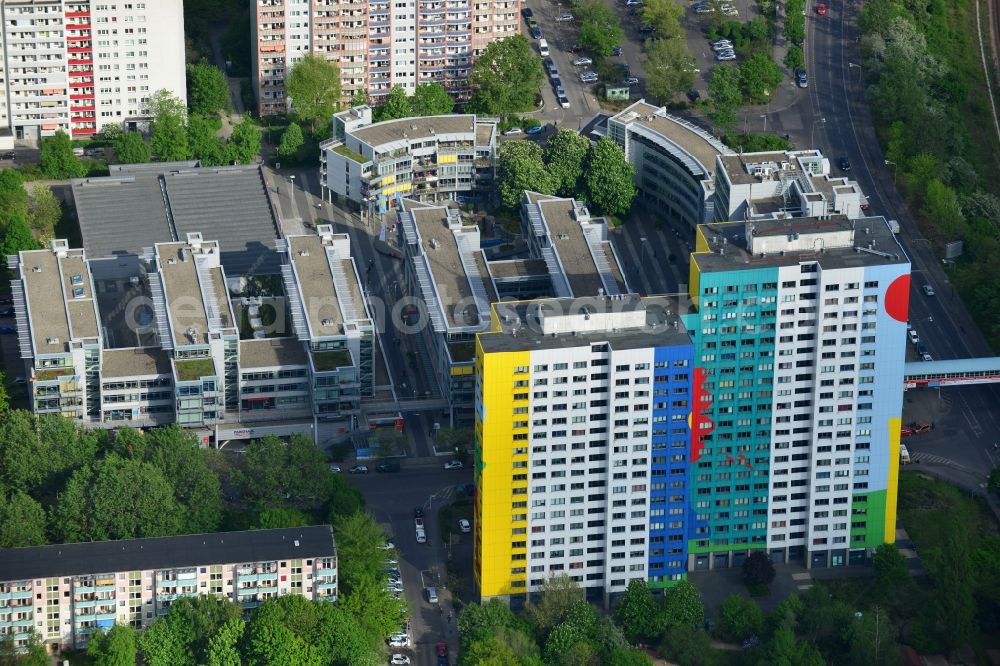 Aerial photograph Berlin - Office and commercial building brain area Storkower arc of Jost Hurler investment and management company GmbH in Storkower Strasse in Berlin