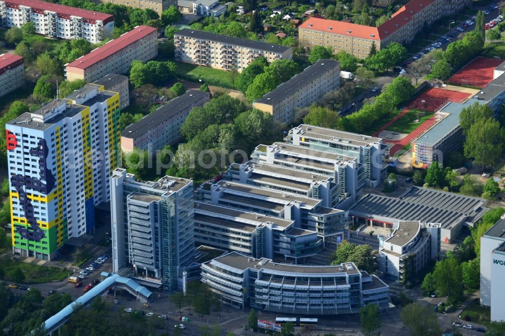 Aerial photograph Berlin - Office and commercial building brain area Storkower arc of Jost Hurler investment and management company GmbH in Storkower Strasse in Berlin