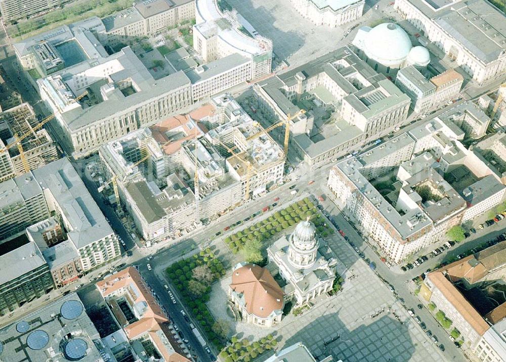 Aerial image Berlin - Büro- und Geschäftshausbau der KfW am Gendarmenmarkt in Berlin-Mitte.