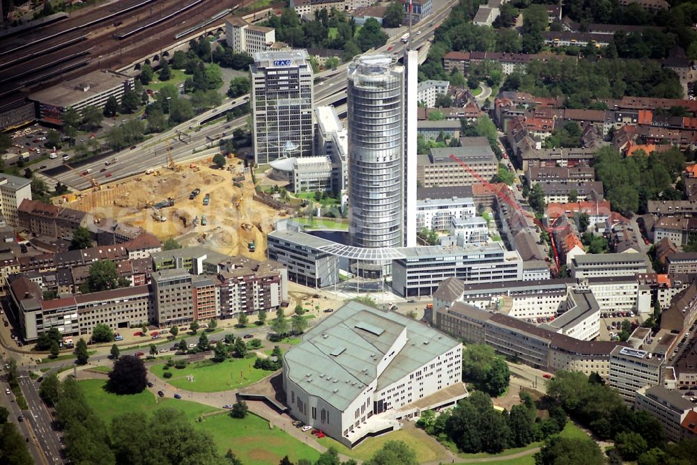 Essen from above - Office building ensemble Suedviertel in Essen in North Rhine-Westphalia