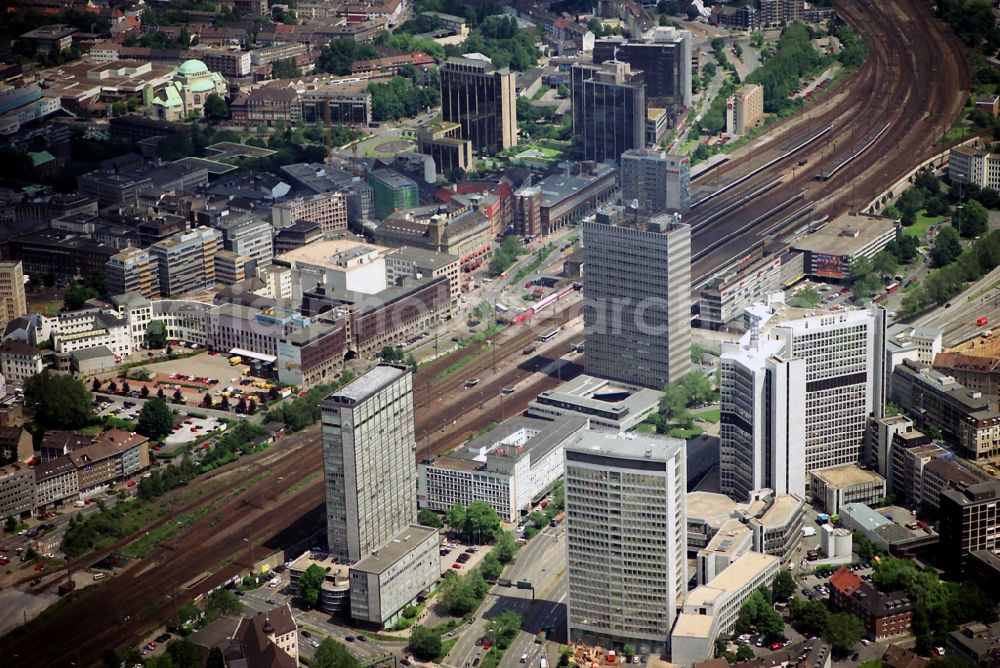 Aerial image Essen - Office building ensemble Suedviertel in Essen in North Rhine-Westphalia