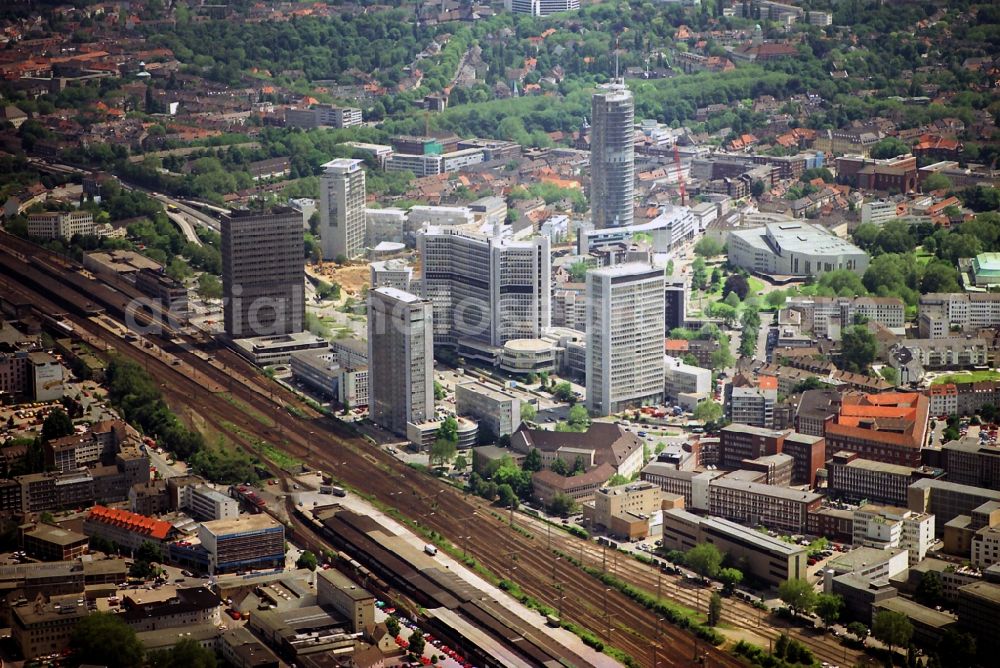 Aerial photograph Essen - Office building ensemble Suedviertel in Essen in North Rhine-Westphalia