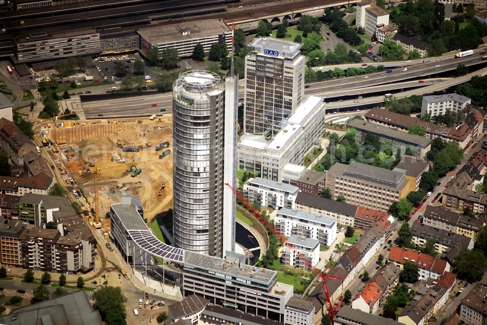 Essen from above - Office building ensemble Suedviertel in Essen in North Rhine-Westphalia