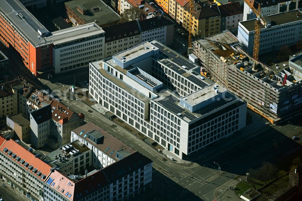 Aerial photograph Nürnberg - Office and commercial building of AOK Mittelfranken Am Frauentor in the district Tafelhof in Nuremberg in the state Bavaria, Germany