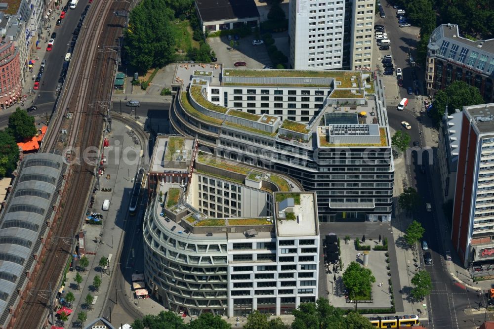 Berlin Mitte from above - View at the construction site from Hackescher quarters, a new office and commercial complex in the middle. Investor is the investment company Hackesches Quarter mbH & Co. KG