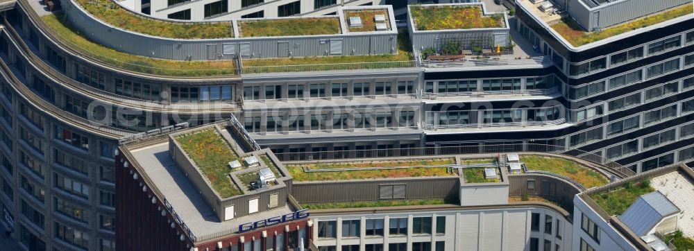 Aerial image Berlin Mitte - View at the construction site from Hackescher quarters, a new office and commercial complex in the middle. Investor is the investment company Hackesches Quarter mbH & Co. KG