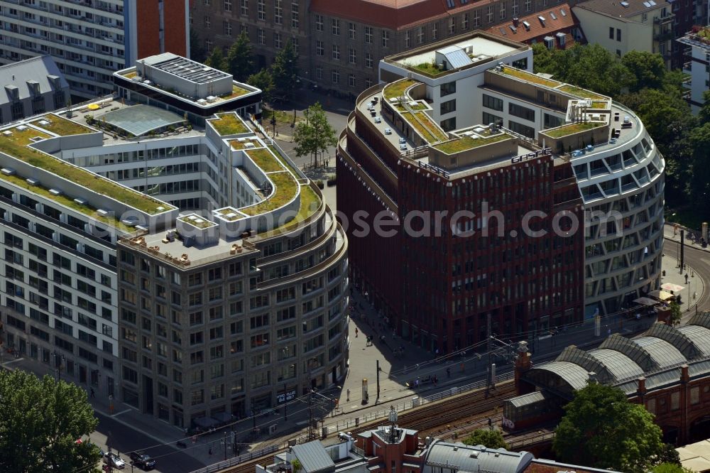 Berlin Mitte from above - View at the construction site from Hackescher quarters, a new office and commercial complex in the middle. Investor is the investment company Hackesches Quarter mbH & Co. KG