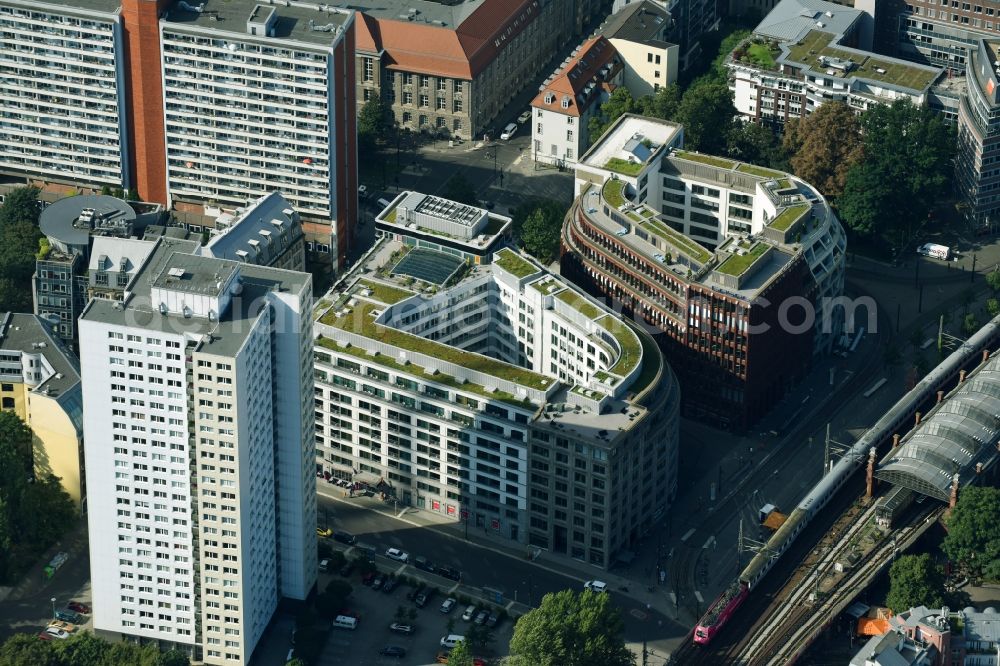 Berlin from above - View at the construction site from Hackescher quarters, a new office and commercial complex in the middle. Investor is the investment company Hackesches Quarter mbH & Co. KG