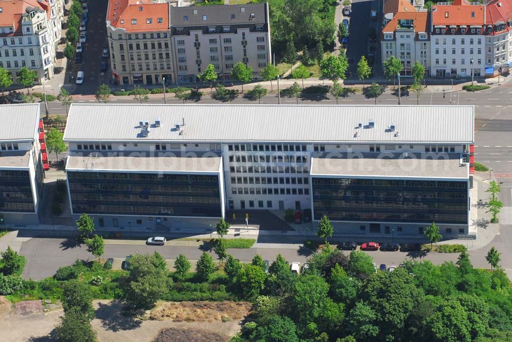 Aerial image Leipzig - Büro- und Geschäftshauskomplex der IKV GMBH an der Wichernstraße in Leipzig.